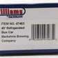 Williams 47463 Berkshire Brewing Co. 40' Reefer Car