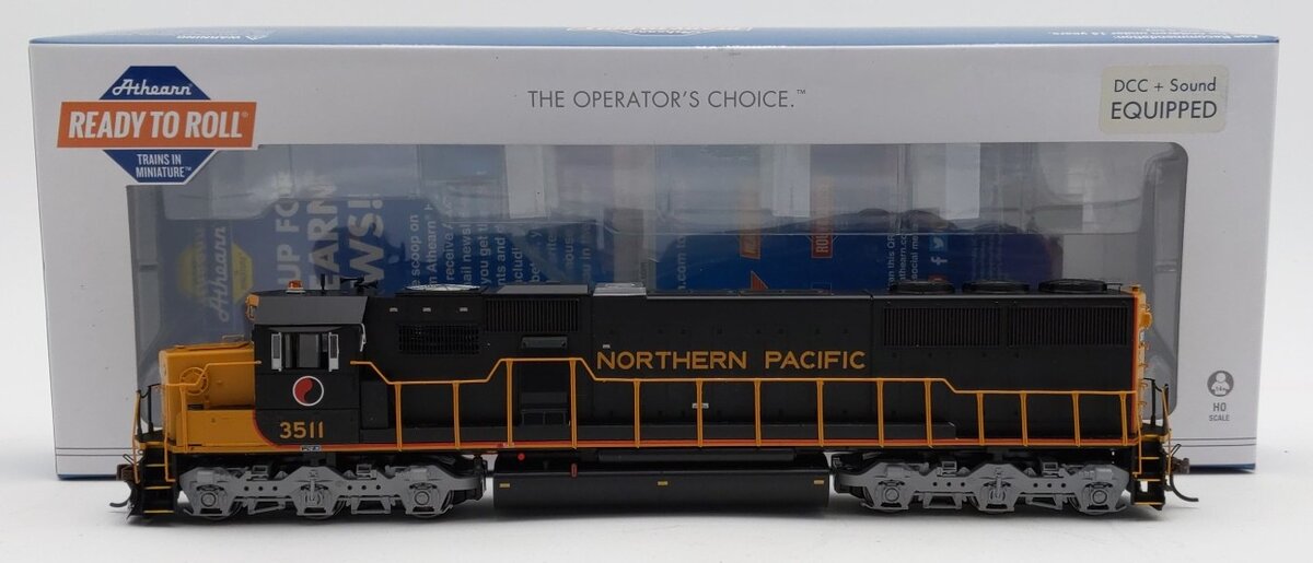 Athearn 86958 HO Northern Pacific SD50 Diesel Locomotive #3511 w/ DCC & Sound