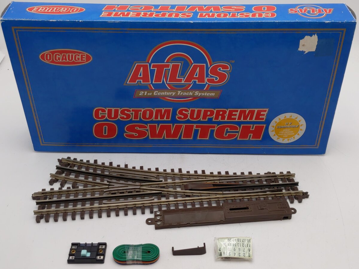 Atlas 6073 O Gauge Nickel Silver O-72 Right Hand Remote Switch Turnout NIB
