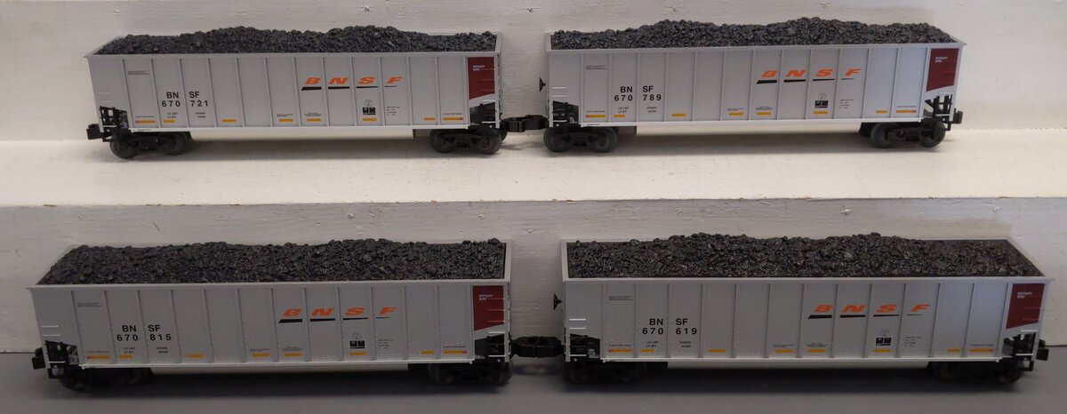 Lionel 2243010 O BNSF Standard Rotary Gondola (Set of 4)
