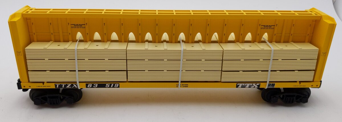 Lionel 2343091 O TTX Centerbeam Flatcar #83519