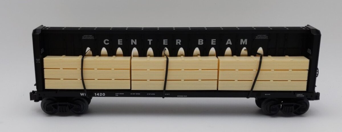Lionel 2043083 O Western Pacific Standard Centerbeam Flatcar #1420