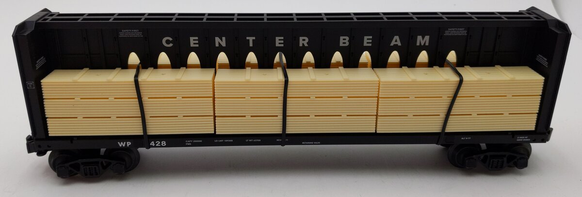 Lionel 2043084 O Western Pacific Centerbeam Flatcar #1428