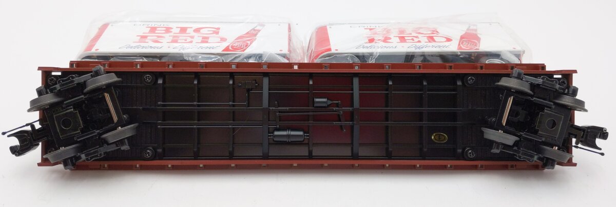 MTH 20-95511 O Santa Fe Big Red Soda Flatcar with 2 PUP Trailers