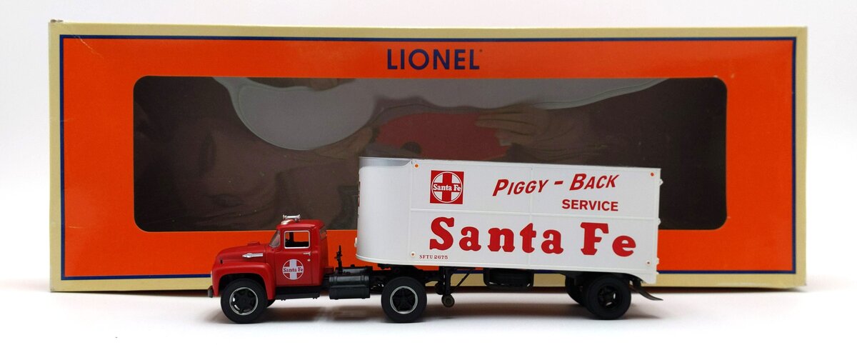 Lionel 6-37849 Santa Fe Piggyback Tractor Trailer