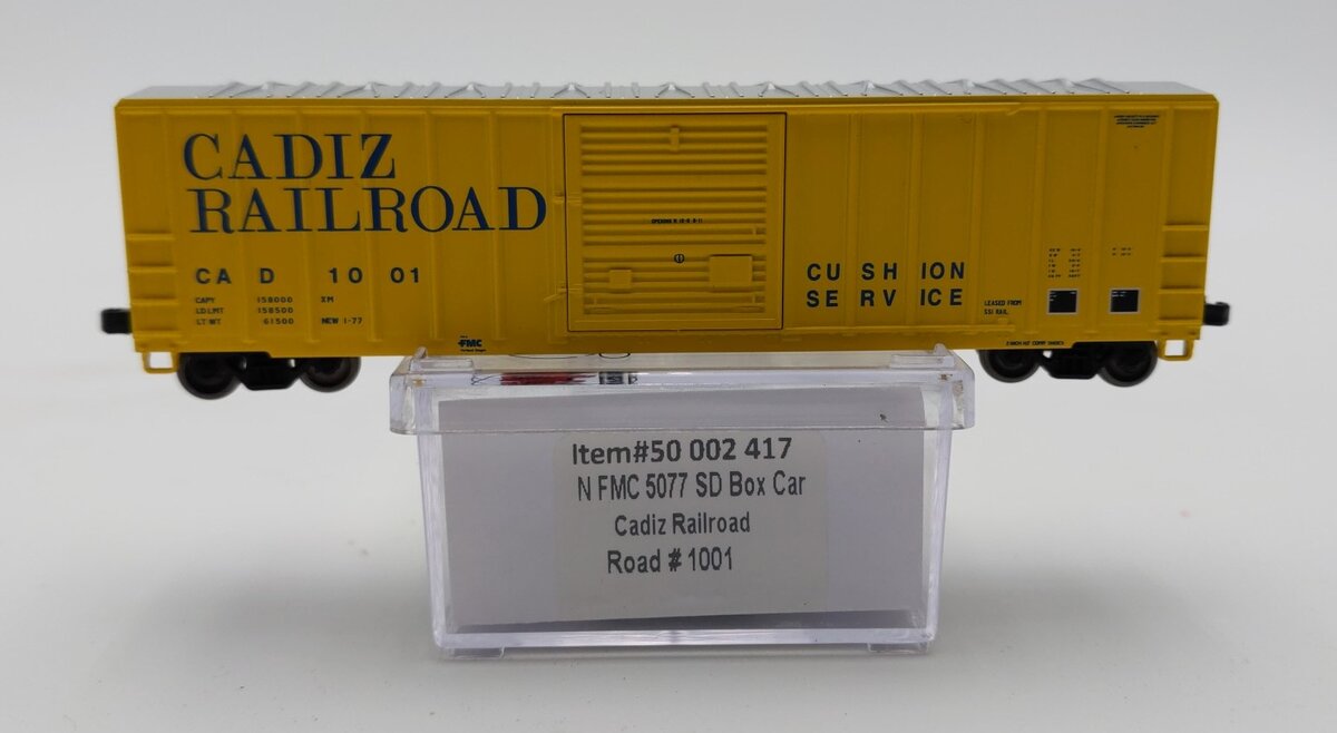 Atlas 50002417 N Cadiz Railroad FMC 5077 Single-Door Boxcar #1001