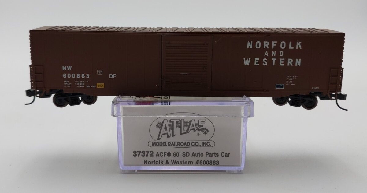 Atlas 37372 N Scale N&W 60' Auto Parts Boxcar #600883