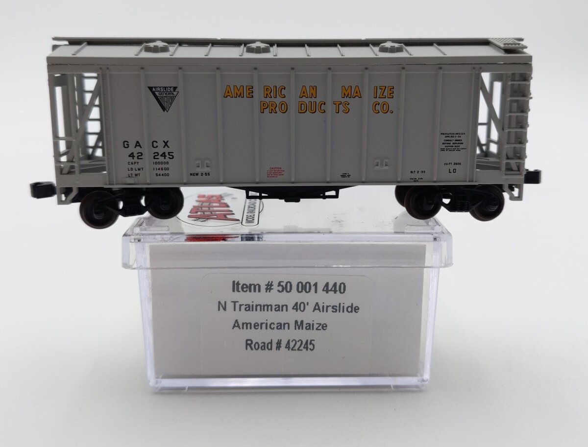 Atlas 50001440 N Scale GACX American Maize 40' Airslide Hopper Car #42245