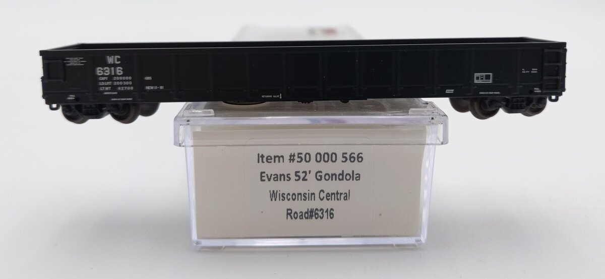 Atlas 50000566 N Scale Wisconsin Central 52' Gondola #6316
