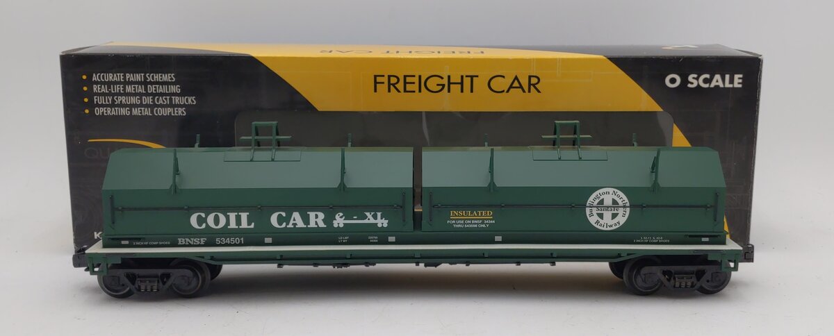 K-Line K676-11731 O Gauge Burlington Northern Santa Fe Coil Car #534501 LN/Box