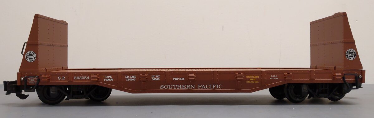 Aristo-Craft 46403T G Southern Pacific Bulkhead Flat Car - Plastic Wheels LN/Box