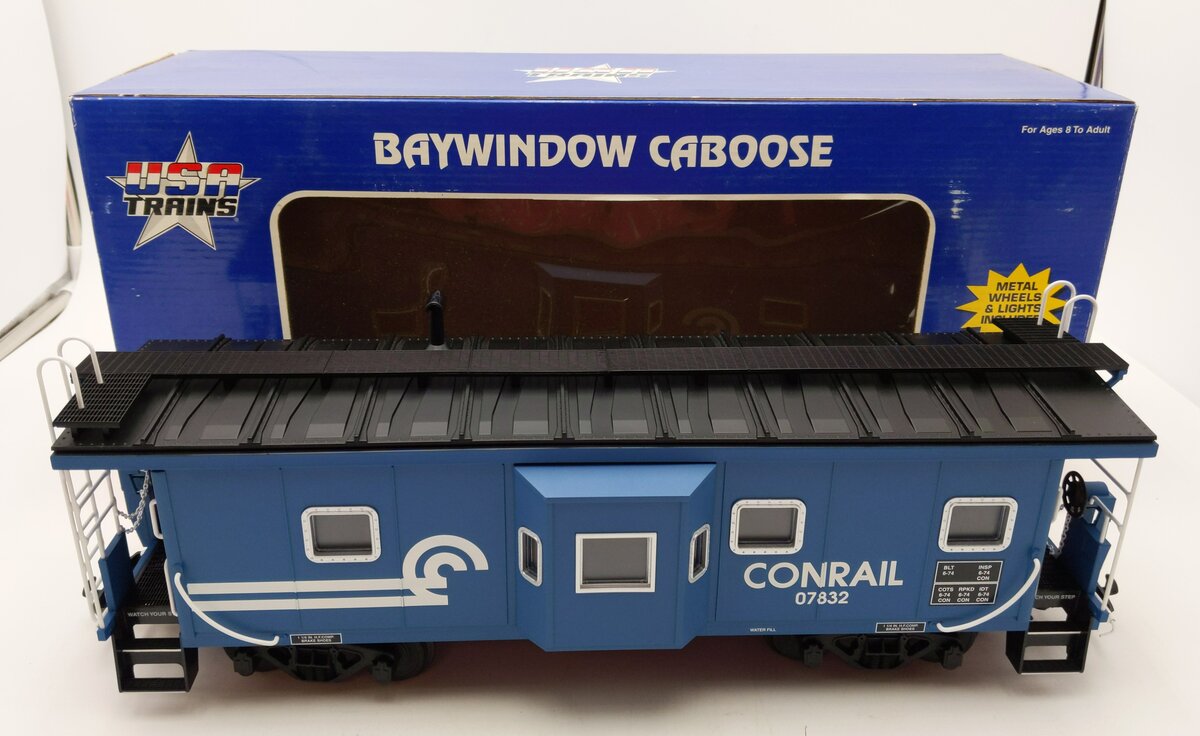 USA Trains 12059 G Conrail Bay Window Caboose #07832 (Metal Wheels)