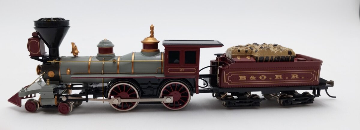 Bachmann 51112 HO Baltimore & Ohio 4-4-0 American Steam Locomotive & Tender #27
