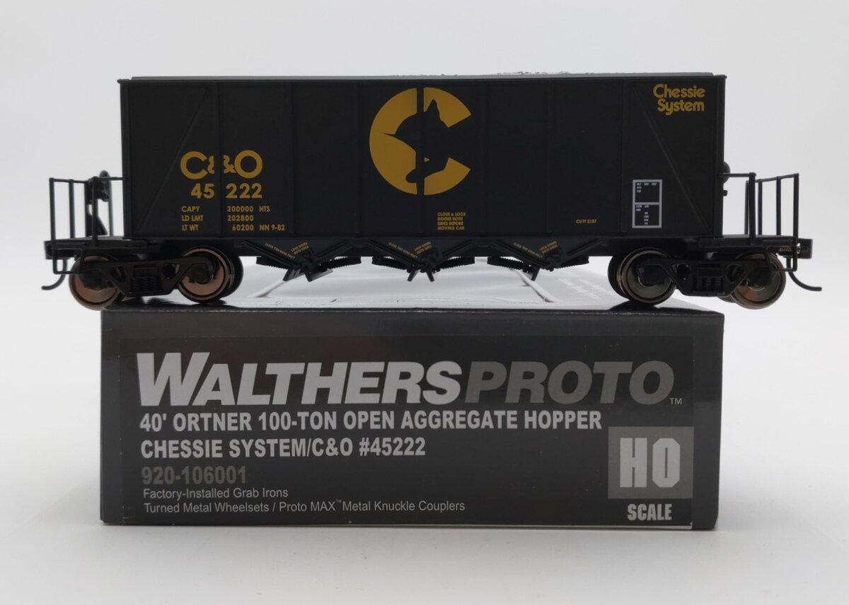 Walthers 920-106001 HO Chessie System/C&O 40' Ortner Hopper Car #45222