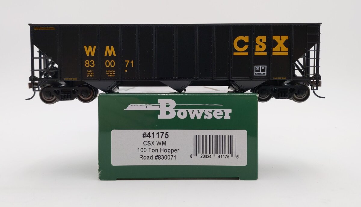 Bowser 41175 HO CSX/WM 10-Ton 3-Bay Hopper Executive Line #830071
