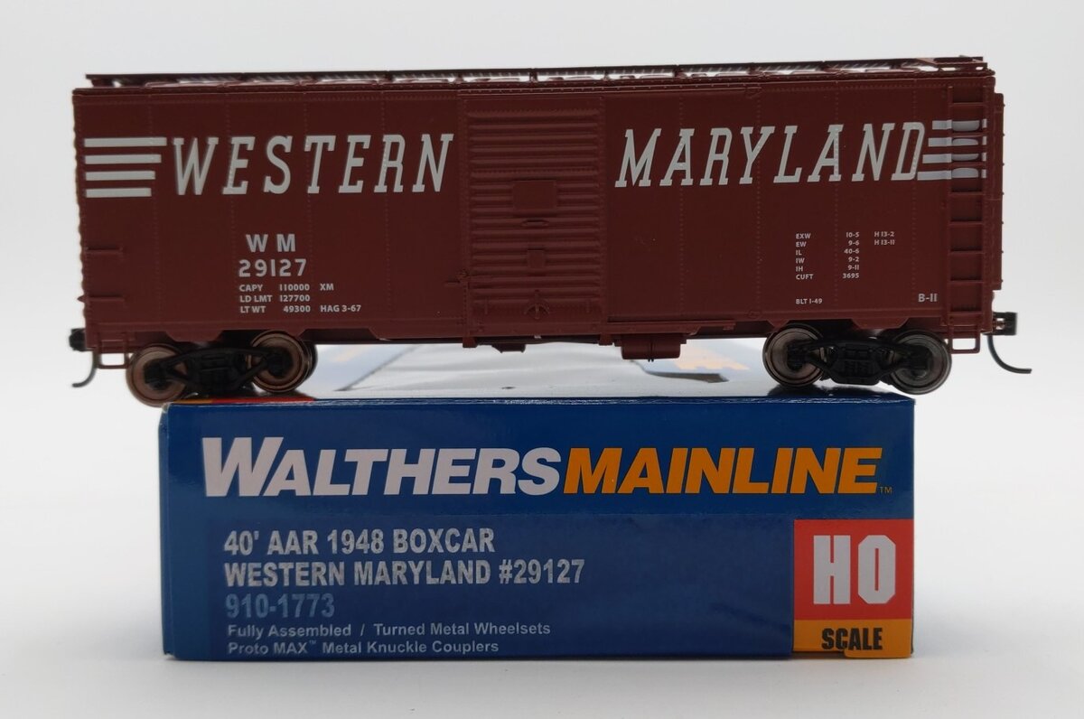 Walthers 910-1773 HO Western Maryland 40' AAR 1948 Boxcar #29127