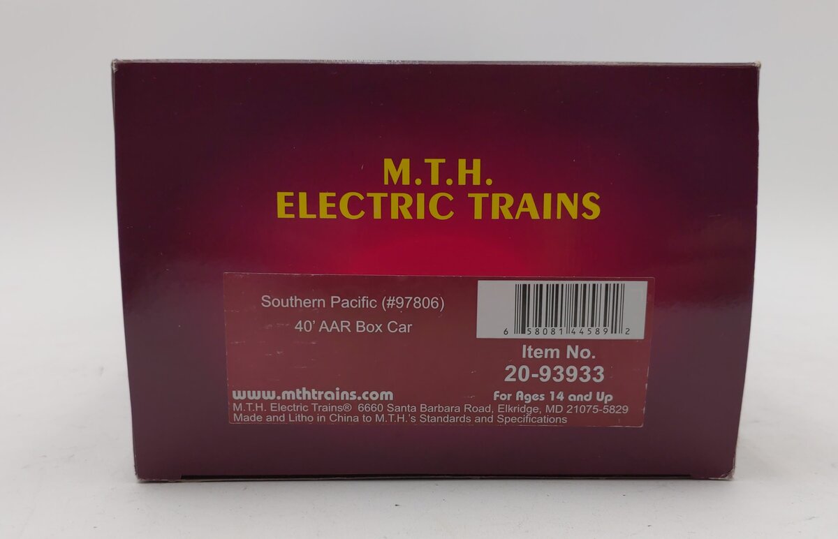 MTH 20-93933 O Southern Pacific 40' AAR Boxcar #97806