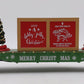 MTH 30-76822 O Christmas Green RailKing Flat Car w/Lighted Christmas Trees