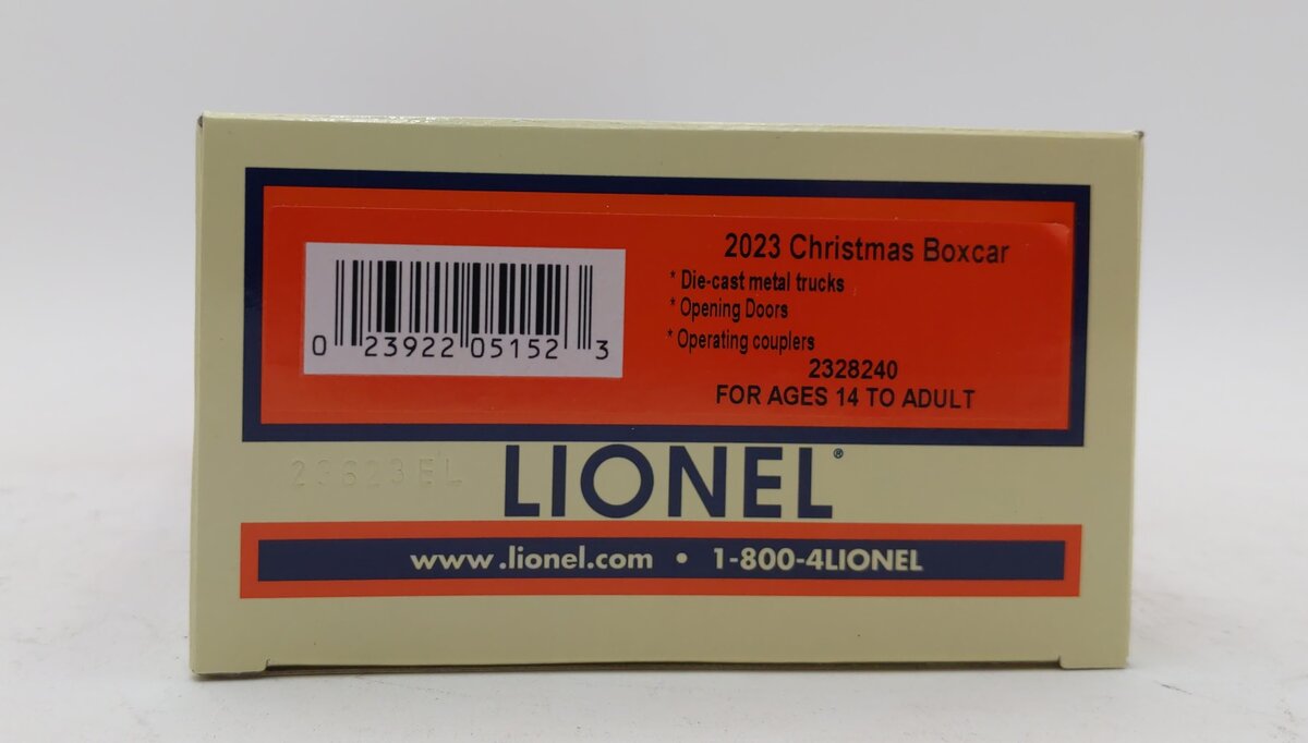 Lionel 2328240 O 2023 Christmas Boxcar LN/Box