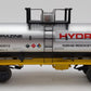 MTH 30-73549 O Gauge Hydrazine Corporation Smoking Tank Car #302012