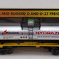 MTH 30-73549 O Gauge Hydrazine Corporation Smoking Tank Car #302012