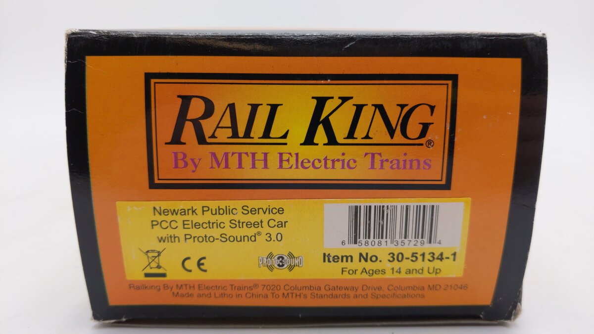 MTH 30-5134-1 Newark Public Service PCC Electric Street Car w/PS 3.0 #14