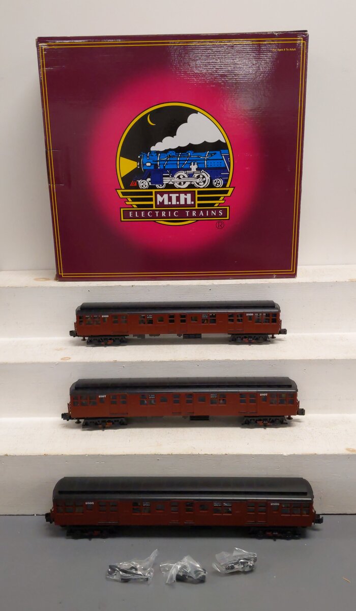 MTH 20-2675-3 O BMT 2500 Series 3-Car Subway Set Add-On Non-Powered (Set of 3)