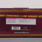 MTH 20-2675-3 O BMT 2500 Series 3-Car Subway Set Add-On Non-Powered (Set of 3)