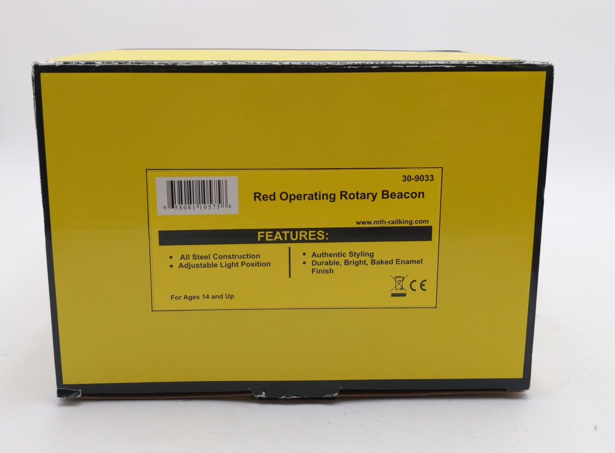 MTH 30-9033 O Gauge #394 Operating Red & Green Rotating Aircraft Beacon LN/Box