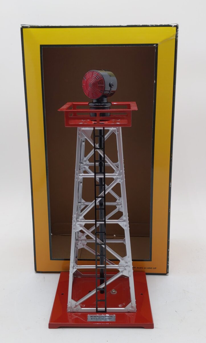MTH 30-9033 O Gauge #394 Operating Red & Green Rotating Aircraft Beacon LN/Box