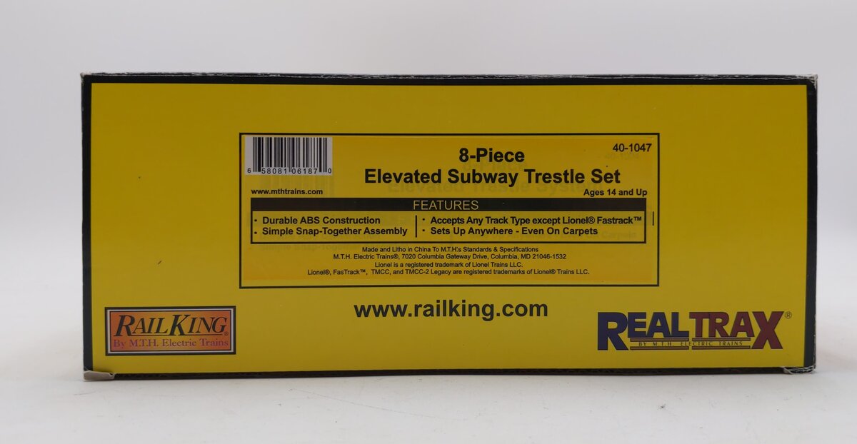MTH 40-1047 O Silver Elevated Subway Trestle Set NIB