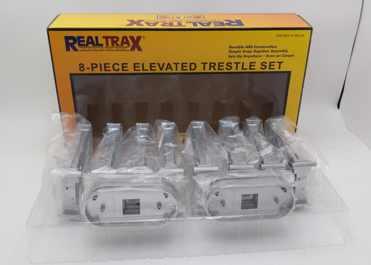MTH 40-1047 O Silver Elevated Subway Trestle Set LN/Box