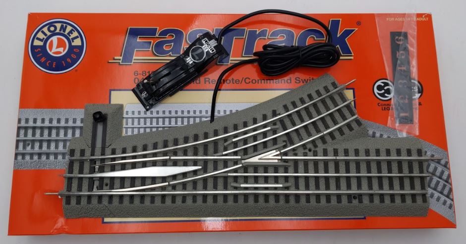Lionel 6-81949 O Gauge O48 FasTrack Remote Left Hand Switch Turnout