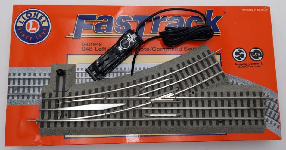 Lionel 6-81949 O Gauge O48 FasTrack Remote Left Hand Switch Turnout