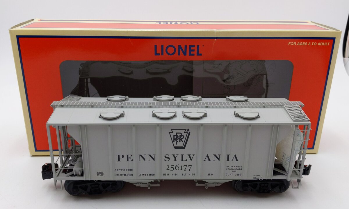 Lionel 6-17066 O Gauge Pennsylvania PS-2 2-Bay Covered Hopper #256177 LN/Box