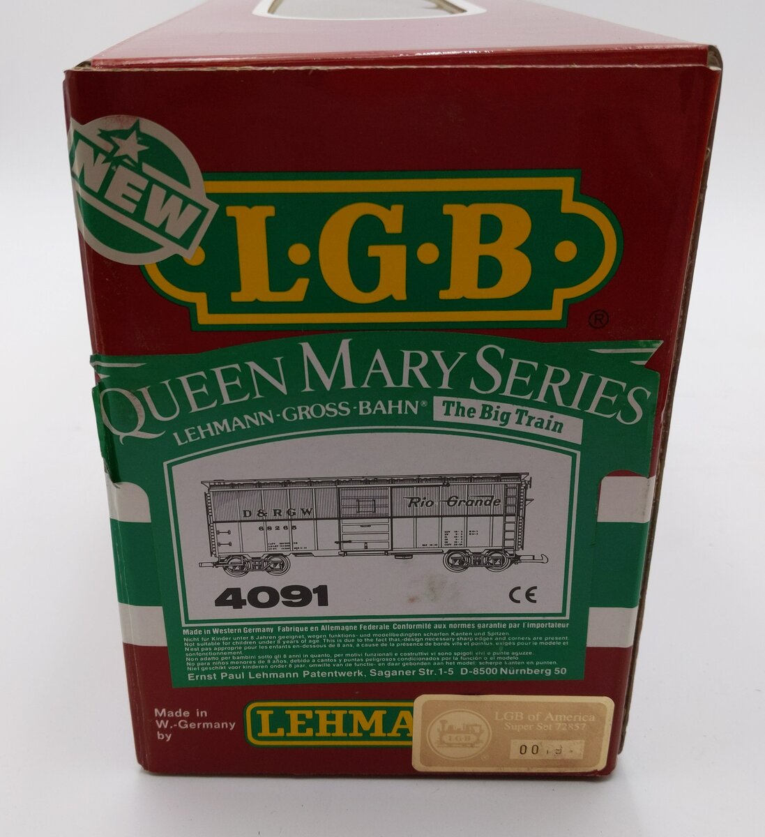 LGB 4091 G Denver & Rio Grande Western Boxcar LN/Box