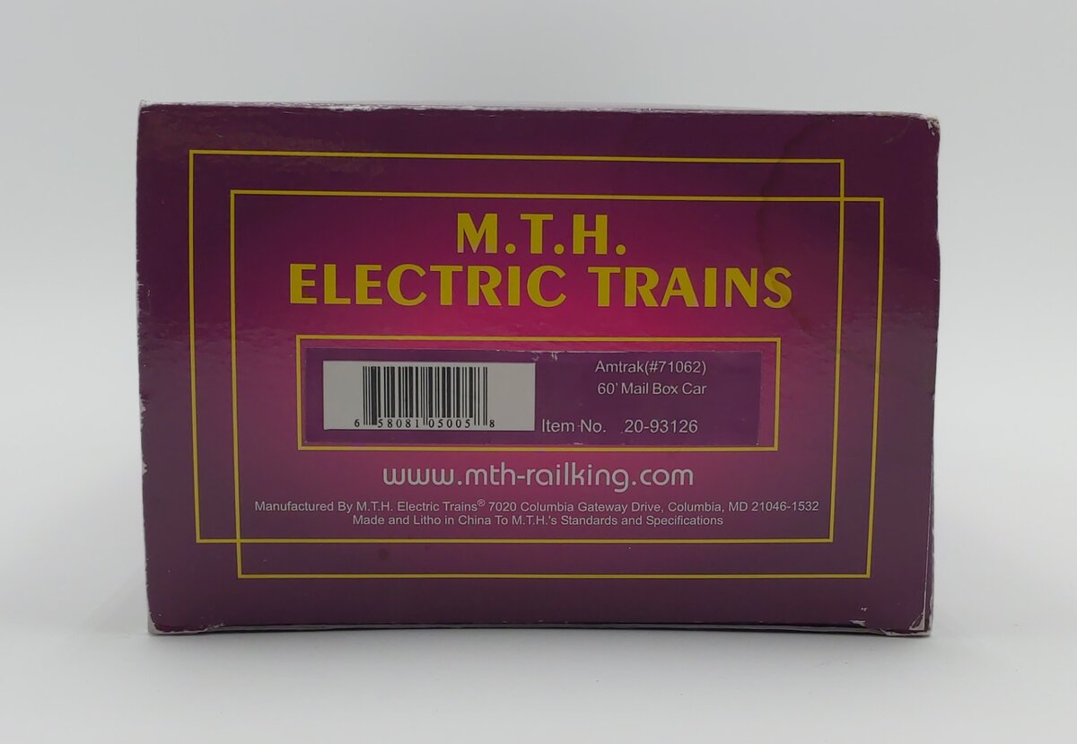 MTH 20-93126 Amtrak Mail Box Car #71062 LN/Box