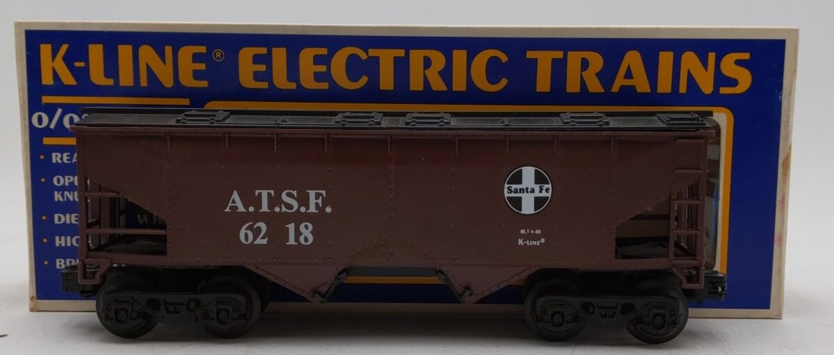 K-Line K6218 O Gauge AT&SF 2-Bay Hopper