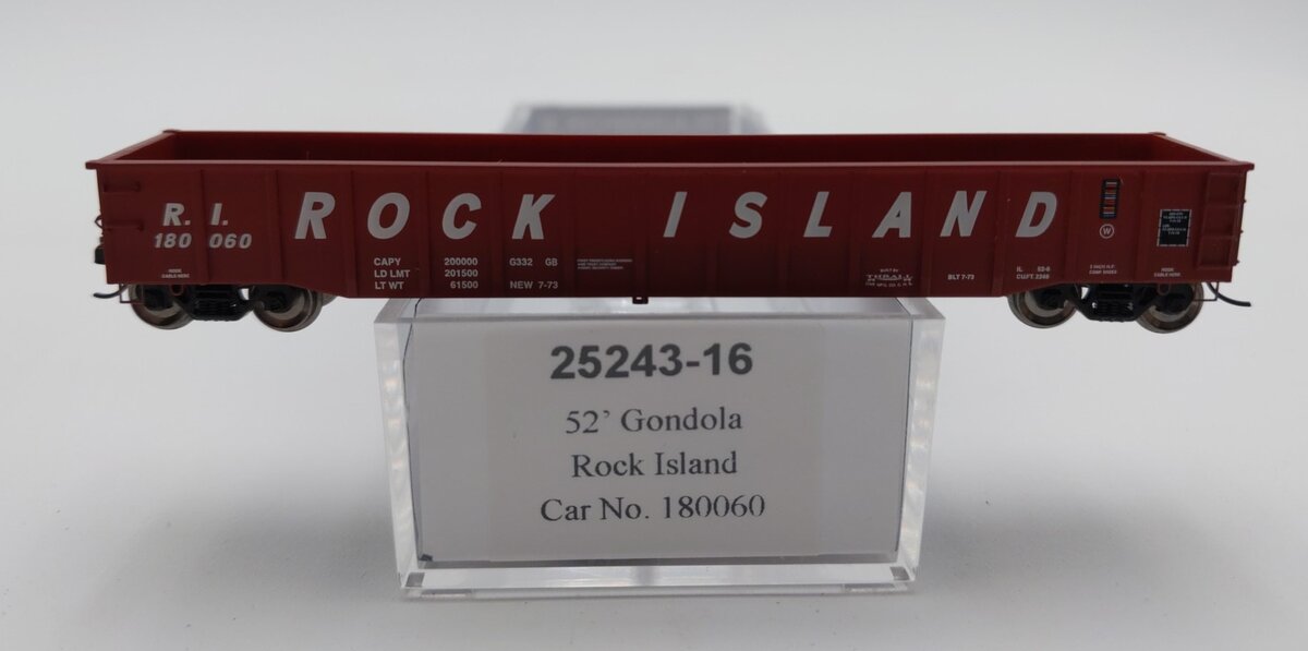 Trainworx Inc 25243-16 N Rock Island 52' 6 Thrall Steel Gondola Car #180060 LN/Box