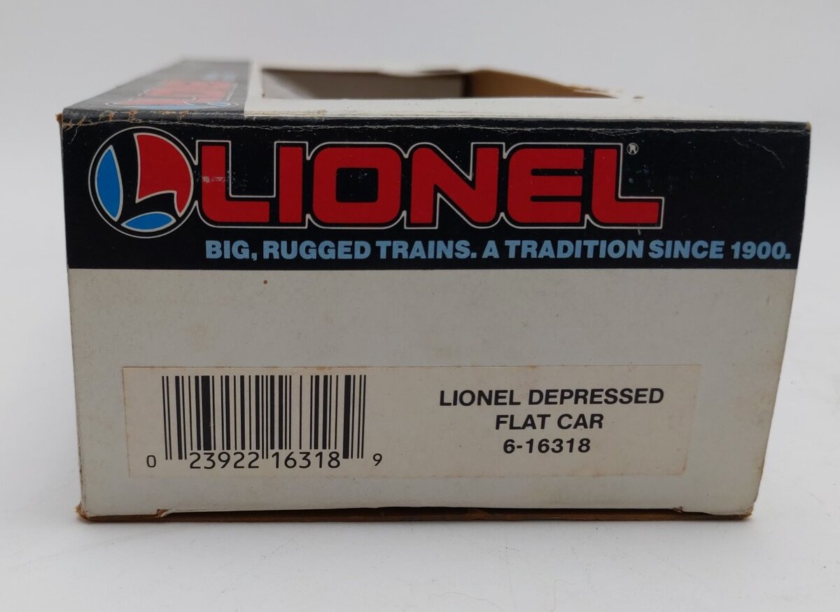 Lionel 6-16318 O Gauge Lionel Lines Depressed Flatcar with Cable Reels NIB