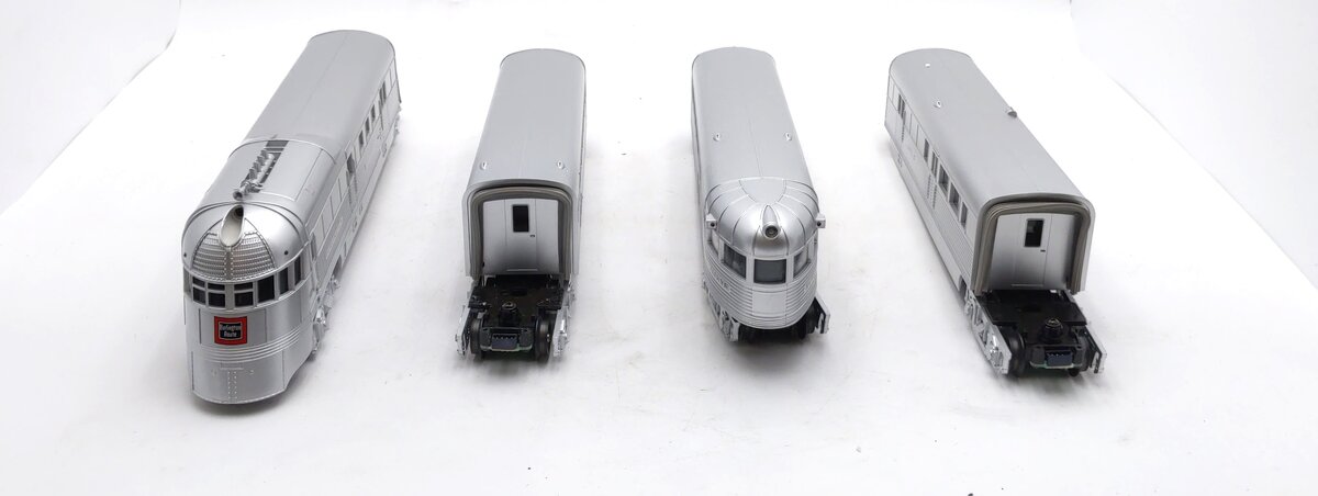 MTH 30-2186-1 O Burlington Pioneer Zephyr Diesel Passenger Train Set w/PS1 EX