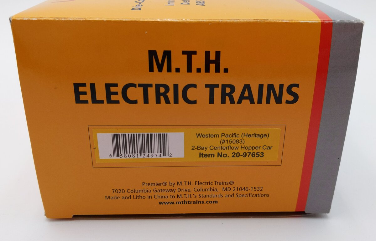 MTH 20-97653 O Western Pacific 2-Bay Centerflow Hopper #15083