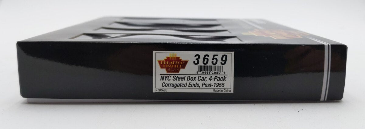 Broadway Limited 3659 N NYC Steel Box Car with Corrugated Ends (Set of 4)