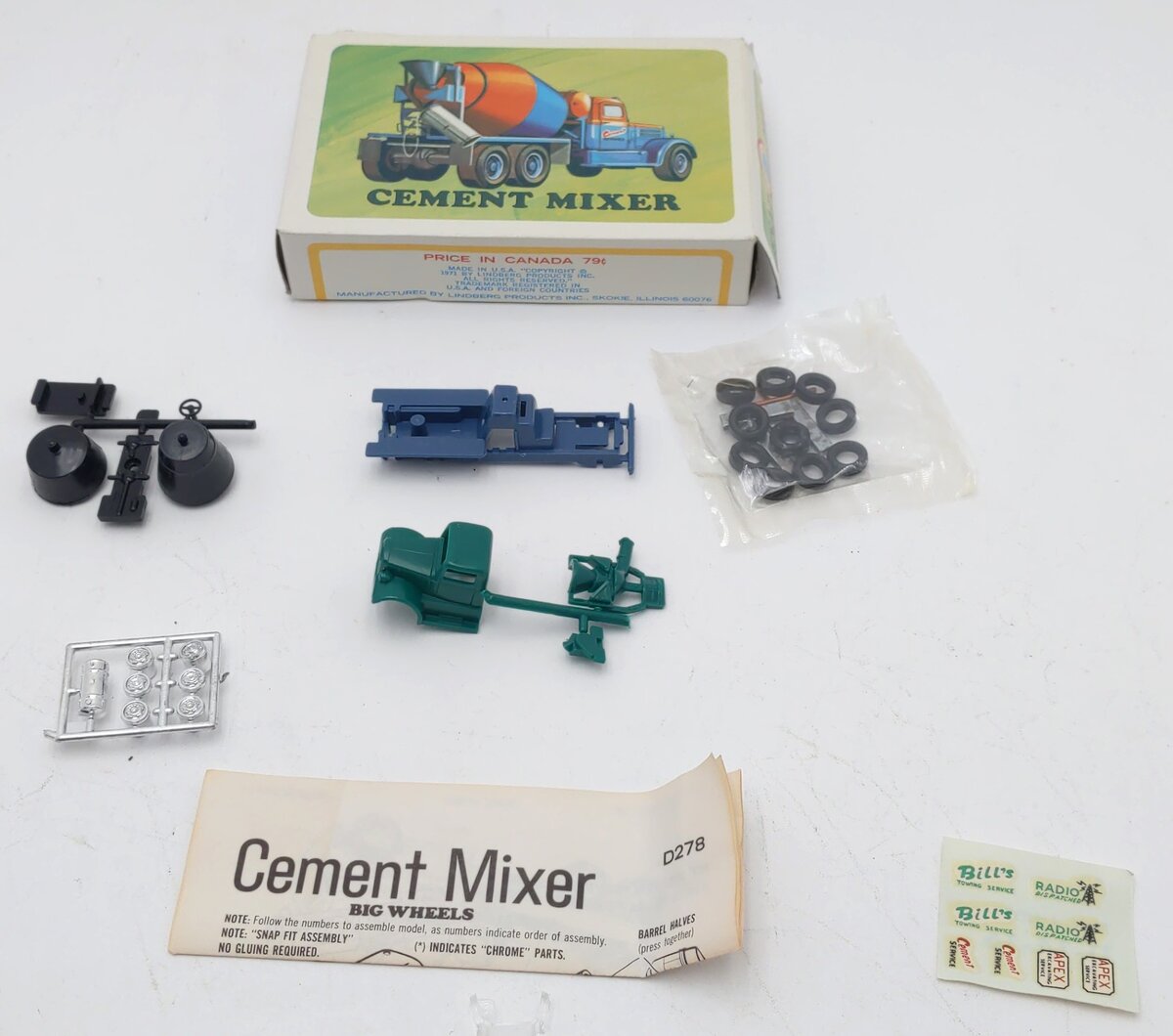 Lindberg D278 Big Wheels Cement Mixer Kit LN/Box
