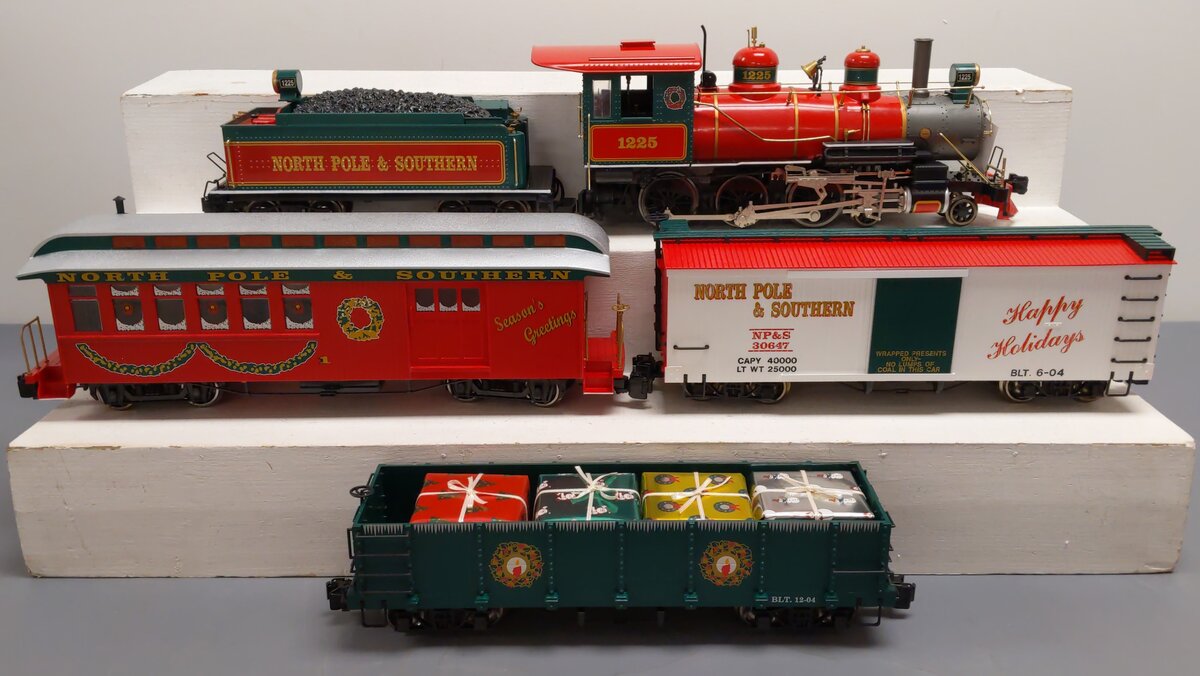 Bachmann 90047 G Scale Wonderland Flyer Steam Starter Train Set EX/Box