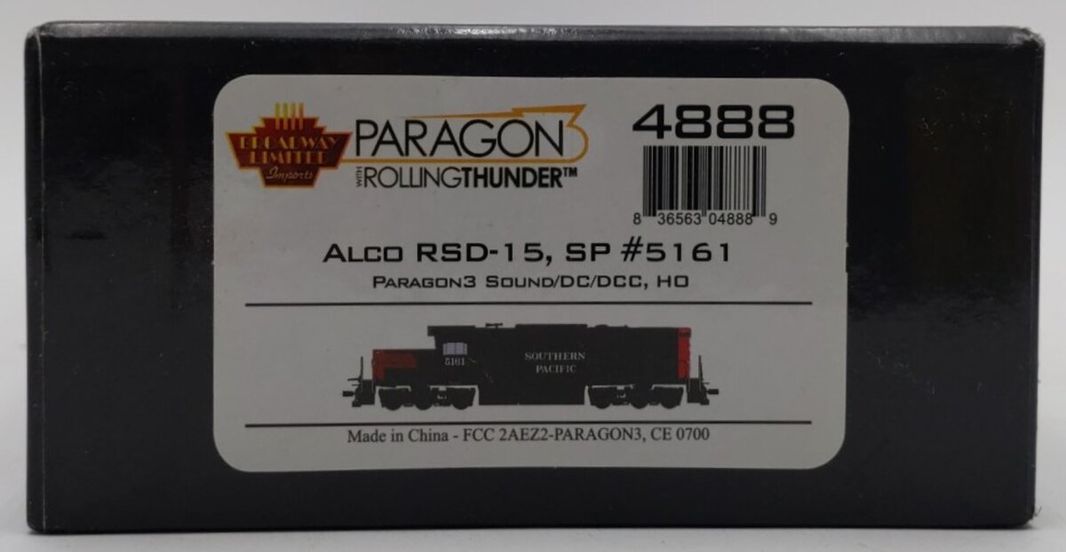 Broadway Limited 4888 HO SP Alco RSD-15 Diesel Locomotive w/Paragon3 #5161