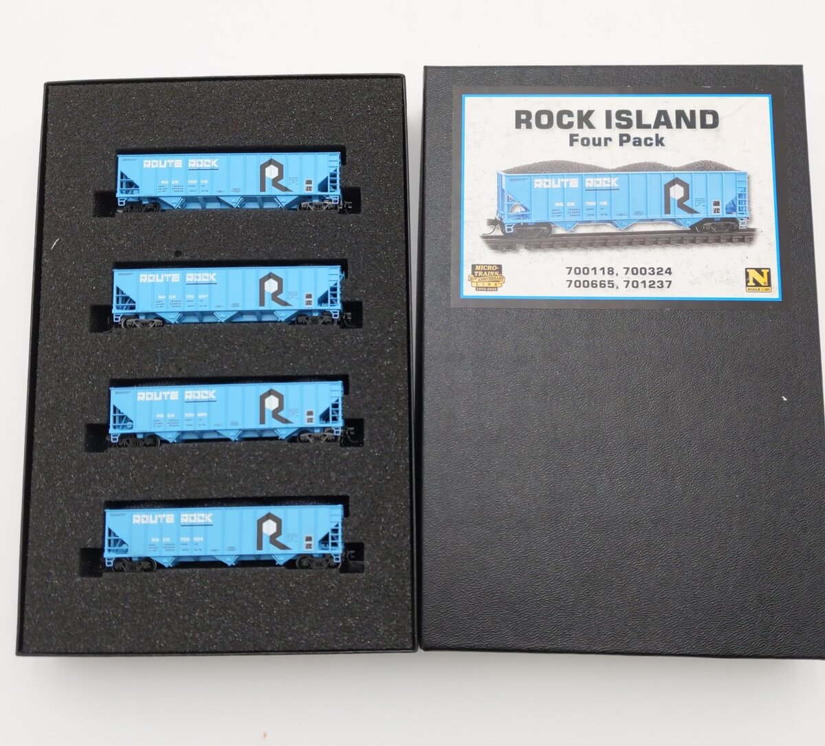 Micro-Trains 99300191 N Rock Island 100-Ton 3-Bay Hopper Runner Pack (Pack of 4)
