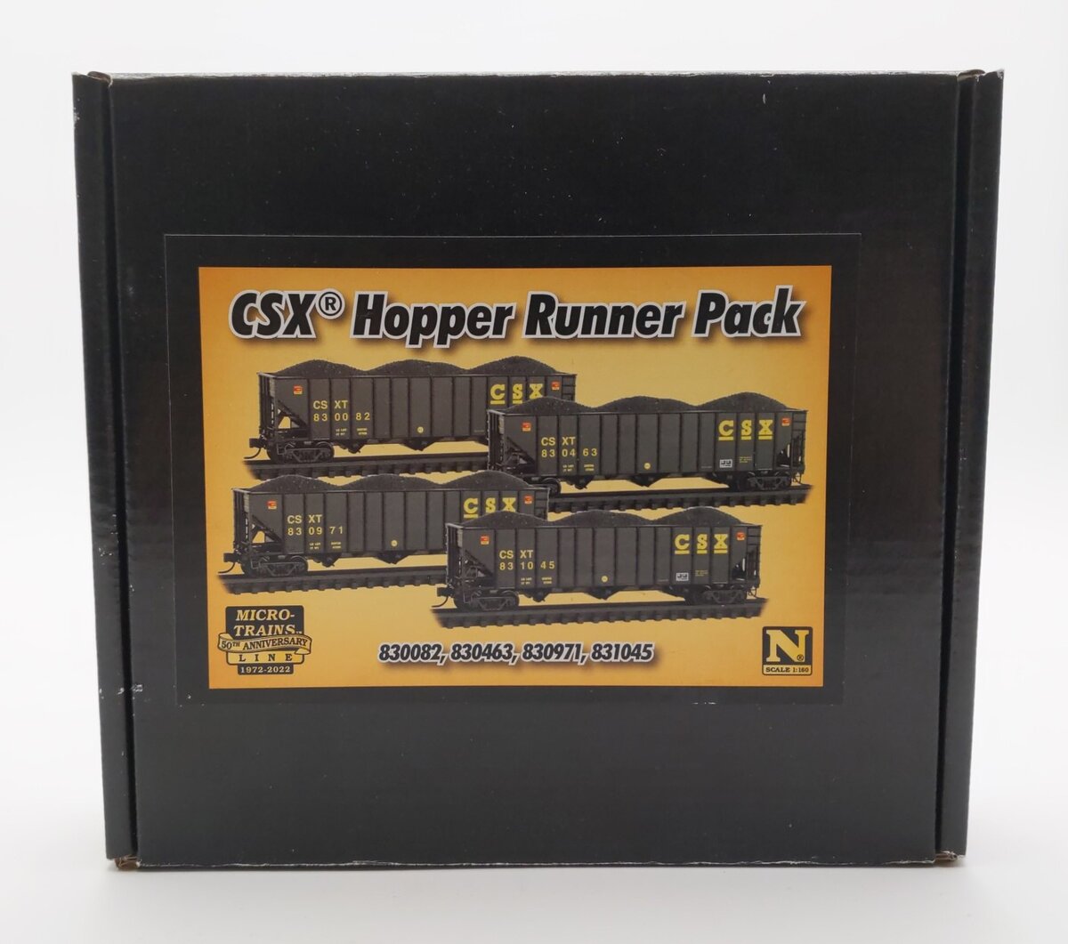 Micro-Trains 99300189 N CSX 3-Bay Hopper Runner Pack (Pack of 4)