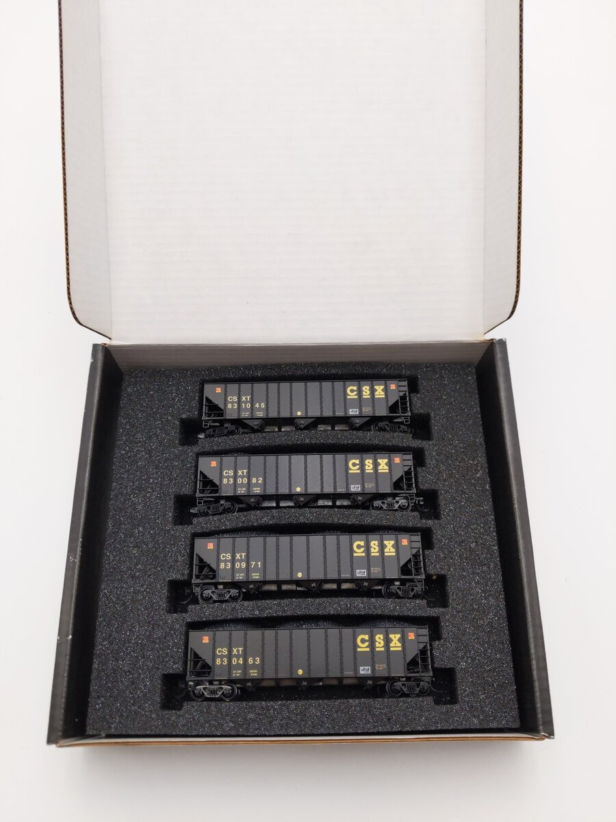 Micro-Trains 99300189 N CSX 3-Bay Hopper Runner Pack (Pack of 4)