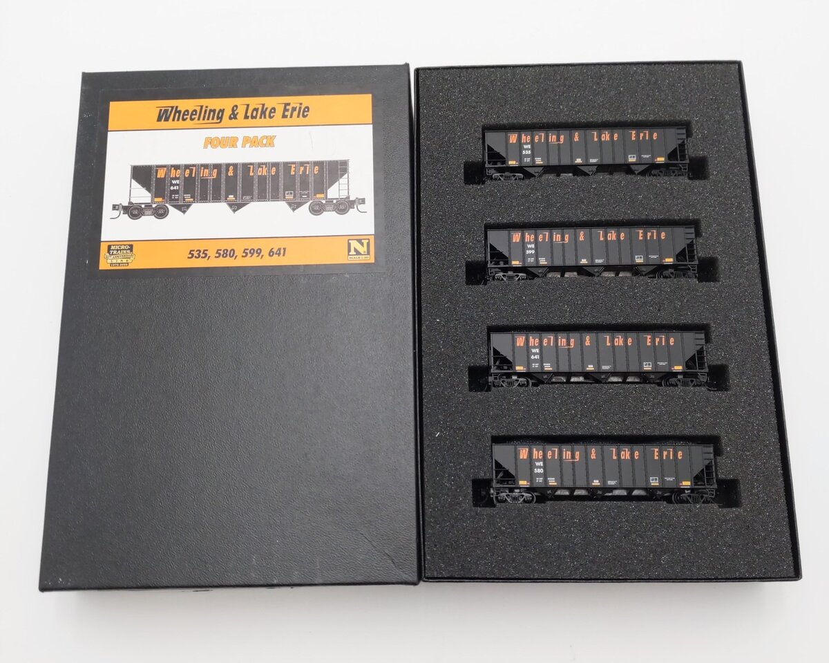 Micro-Trains 99300194 N W&LE 100-Ton Hopper with Foam Family Nest (Pack of 4)